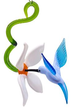 Blüte mit Kolibri, hängend